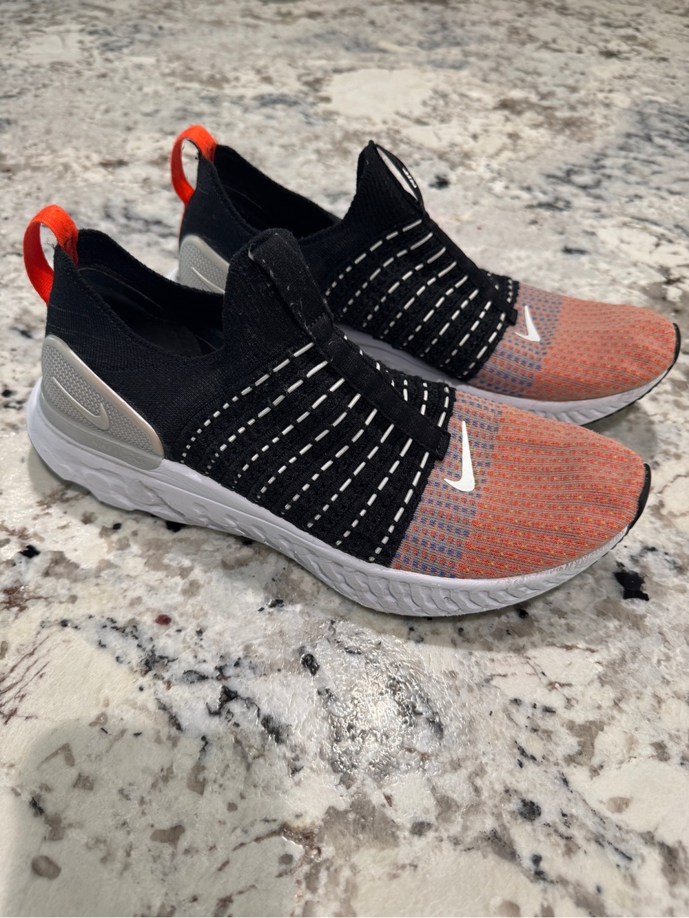 Nike React Phantom Run FK 2 Running Shoes Black Orange DQ7647 001 Men's
Size 10